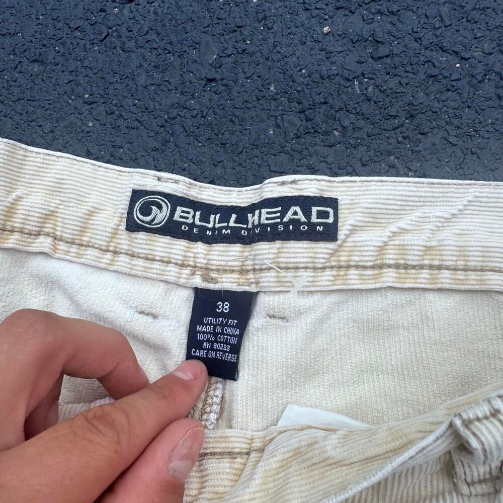 Bullhead Men's Cream and Tan Trousers - Picture 3 of 4